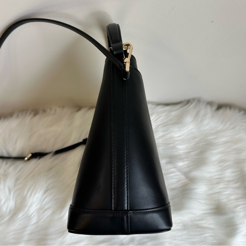 Kate Spade Black Leather Reegan Bucket Bag **EUC** - Picture 6 of 15
